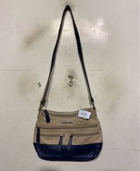 Borsa a spalla Stone Mountain Beige e Blu Marino