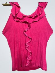 Pink Ruffled Halter Top