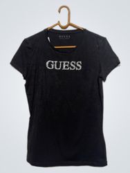 Guess Black Rhinestone Logo T-Shirt