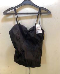 FaithVintage Schwarzes Korsett-Top mit Schnürung h..