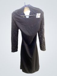 Black Dress with Sequin Sleeves