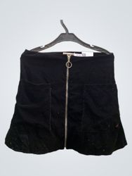 Rework Black Velvet Skirt