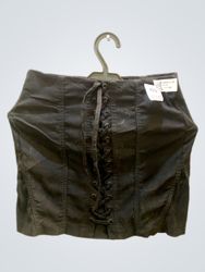 Black Lace-Up Corset Top