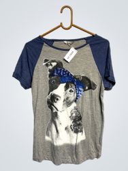 Camiseta Estampada com Cachorro Ckh Graphic