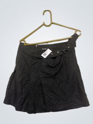 Orsay Black Pinstripe Skirt with Buckle Detail