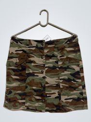 Forever 21 Camouflage Denim Mini Skirt