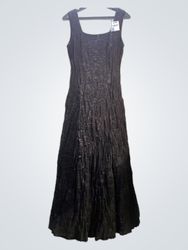 Black Textured Maxi Dress