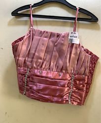 FaithVintage Pink Ruched Crop Top
