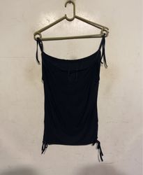 Black Tank Top with Tie Straps