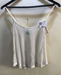 FaithVintage Weißes Netz-Cami-Top