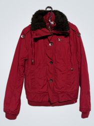 Red Jacket with Fur Collar
