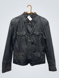 TEDDY SMITH Black Leather Jacket