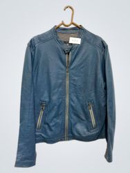 Bayside Blue Kunstlederjacke