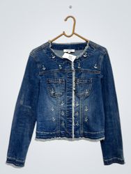 Morgan Denim Jacket with Embellishments