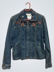 Coldwater Creek Embroidered Denim Jacket
