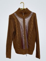 Pull en tricot marron ALDiNOVA avec empiècement en..