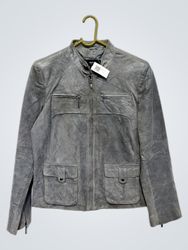 Jaqueta de Suede Cinza Alfani Petite