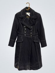 Principles Petite Black Double-Breasted Coat