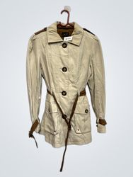 Trench Coat Beige Jalsica con Cintura