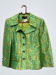 Blazer Verde com Estampa Geométrica Serge Donguin ..