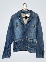 Jaqueta de Denim Georges Franck com Costas Decorad..