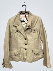 Anna Biagini Italia Beige Leather Jacket