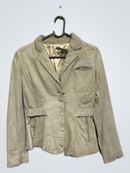 Light Beige Suede Blazer