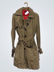 CINQUE Women's Brown Trench Coat with Belt