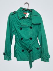 Cappotto trench verde doppiopetto Tina Mode