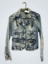 「R.marks jeans アシッドウォッシュデニムジャケット」