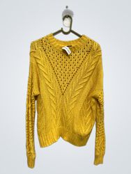 Guess Yellow Knit Sweater