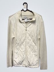Croft & Barrow Women's Quilted & Ribbed Zip-Up Swe..