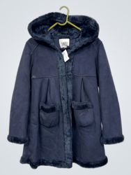 Freestyle Kids Faux Suede Fur Trimmed Hooded Coat