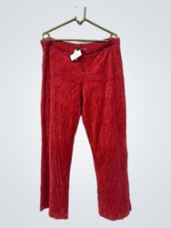 Calças de treino de veludo vermelho Juicy Couture