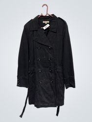 Manteau trench noir à double boutonnage Lucre Clot..