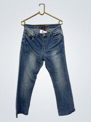 GINA benotti denim jeans with floral embroidery