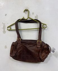 Bolsa de Mão de Couro Marrom BG-158