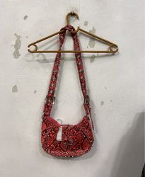 Hobo Bag Schlangenmotif Nieten