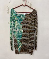 Guess Los Angeles Long-Sleeve Mixed Print Top