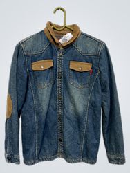 Jaqueta jeans infantil Indigo Bank com bordado vin..