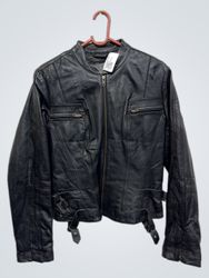 SPECCHIO Woman Black Leather Jacket