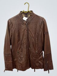 Oakwood Veste en cuir marron - modèle Suite 412