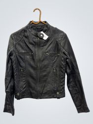 Giacca moto nera in similpelle SKIN'S
