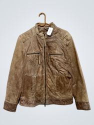 Braune Lederjacke