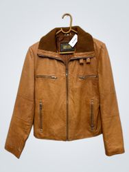 DINNO CALLUCCI Women's Brown Leather Jacket