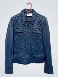 Blue Leather Jacket