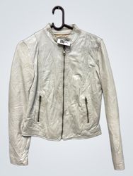 BARONE FIRENZE White Leather Jacket