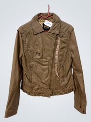 MORGAN DE TOI ! ブラウンフェイクレザージャケット