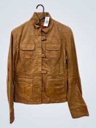 hElIum braune Lederjacke