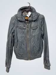 DIO GOMEZ By Derma Grey Leather Jacket